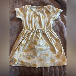 Kate Quinn Yellow and White Sunburst Dress